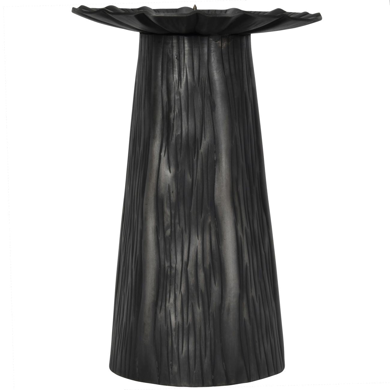 Pelham Matte Black Textured Pillar Candle Holder Small